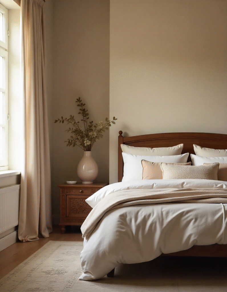 best bedroom wall color, taupe, mushroom color