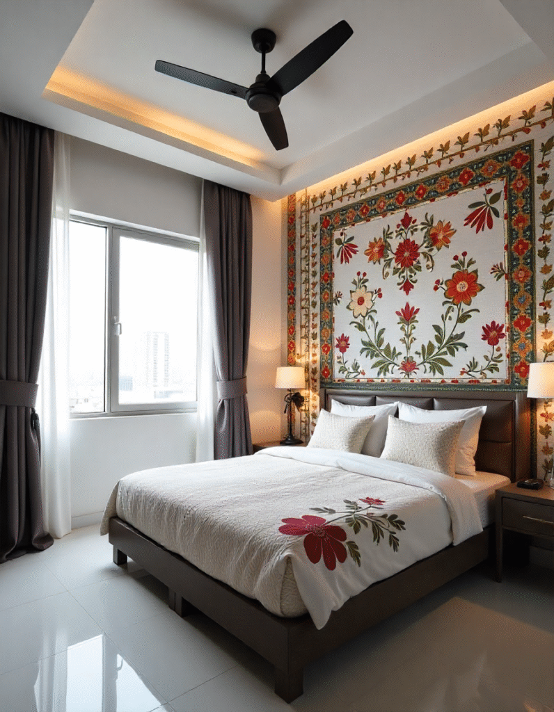 bedroom wall design, truck art wall