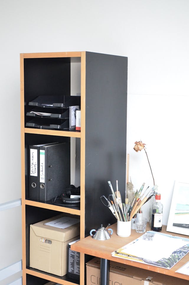 Home office vertical storage